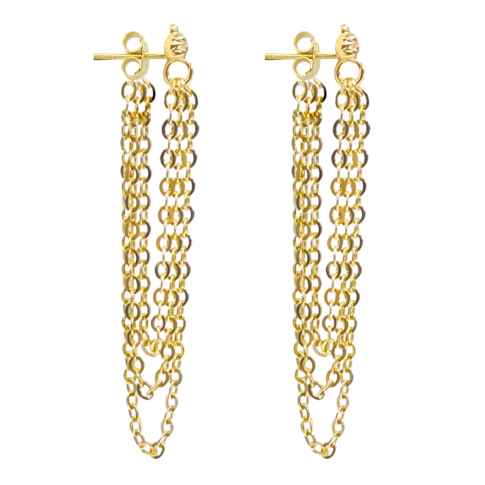 Single Layer Gold Plated Gold-Tone Kan Chain Accessory For Women / Girls  Ear Thread at Rs 99/piece | Gold Plated Earring in Ahmedabad | ID:  2853188170448